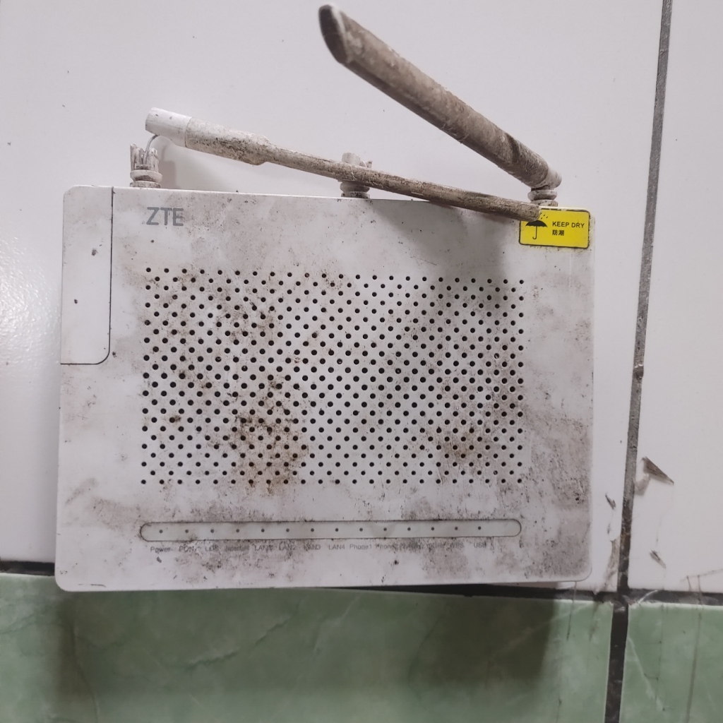 GPON ZTE ZXHN F670 port biru Rusak Matot