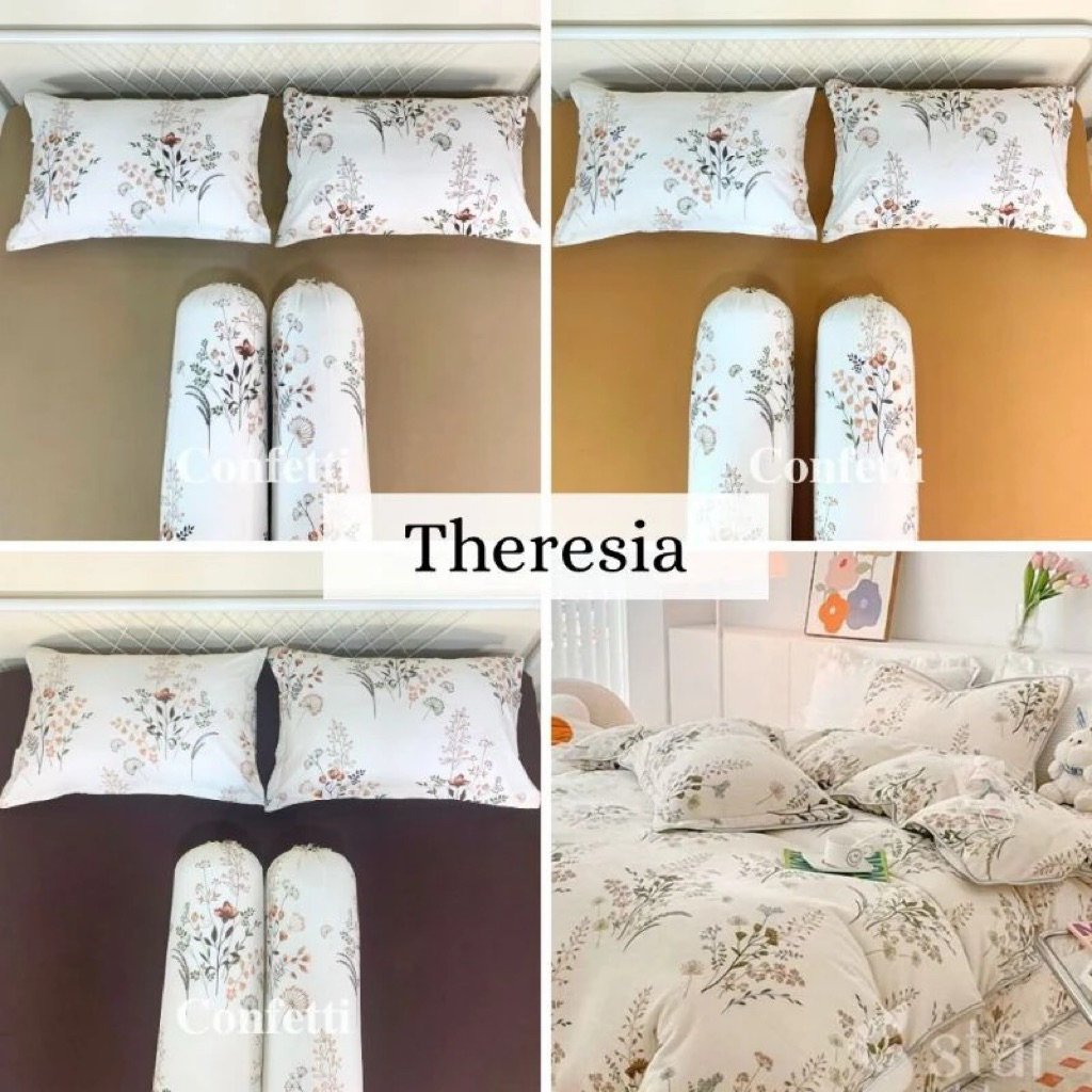 Sprei Kaos Confetti | Anti Geser | Anti Kusut | Karet Keliling | Motif Theresia