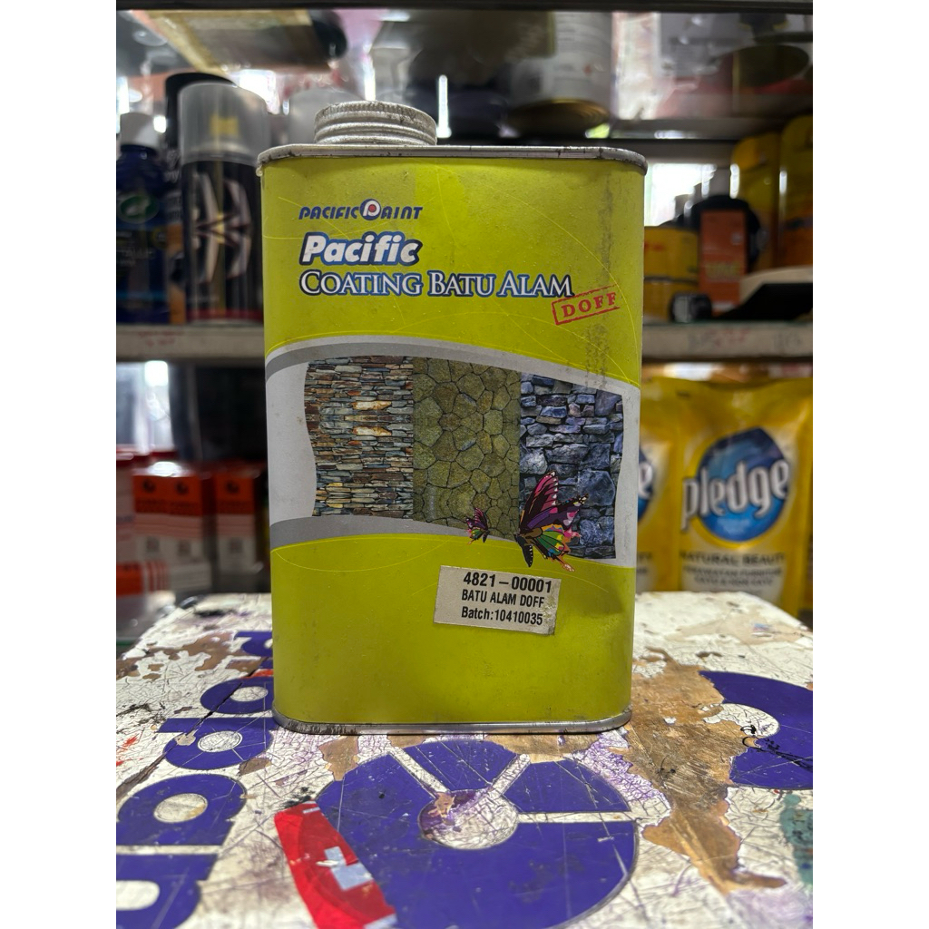 pasific-coating batu alam -clear doff-1kaleng-pelapis batu alam
