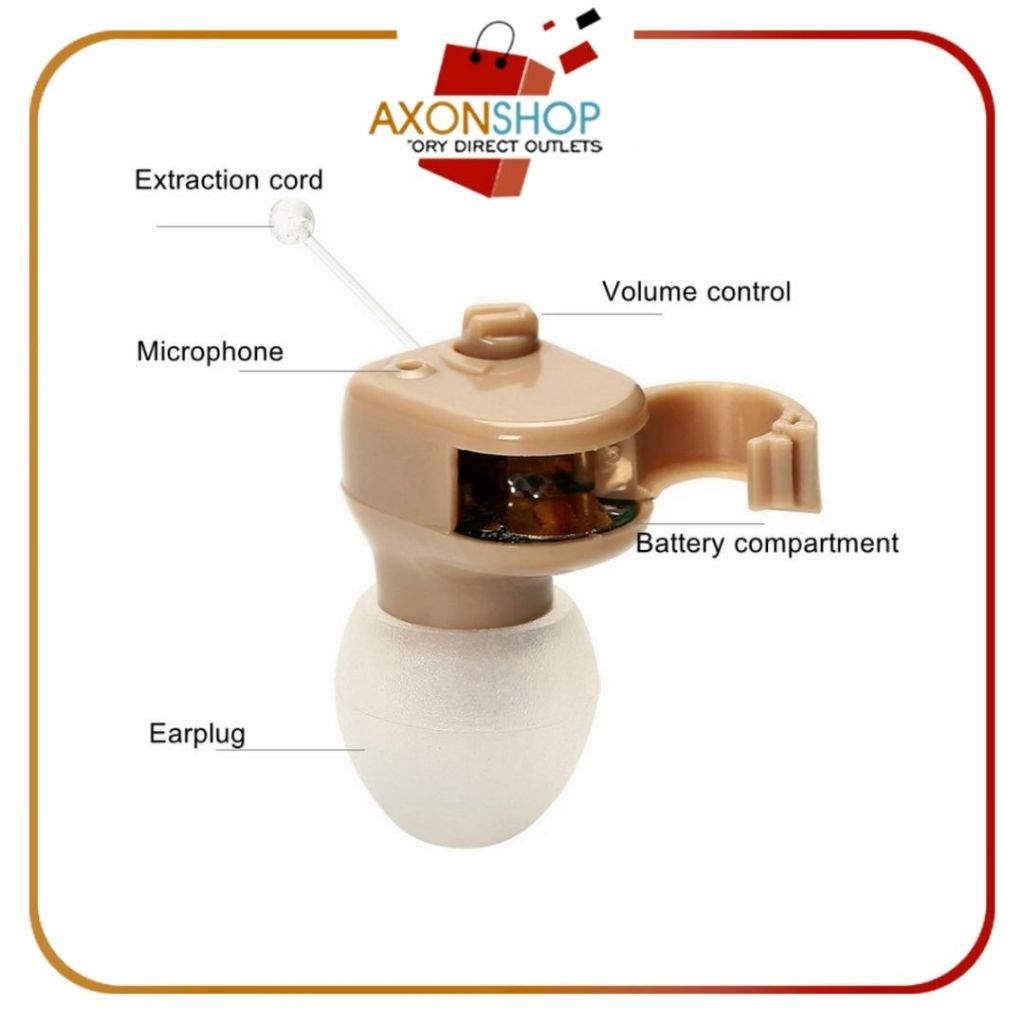 AXON K-188 Hearing Aid Invisible AXON ITE Alat Bantu Pendengaran K188