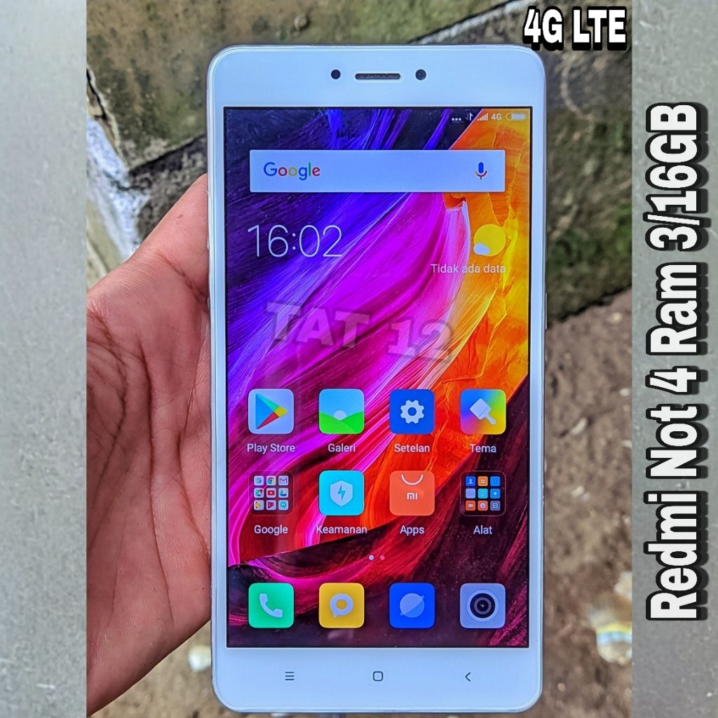 Xiaomi Redmi Note 4 Ram 3GB Internal 16GB Sinyal 4G (LTE) Second Original Resmi Siap Pakai Normal Be