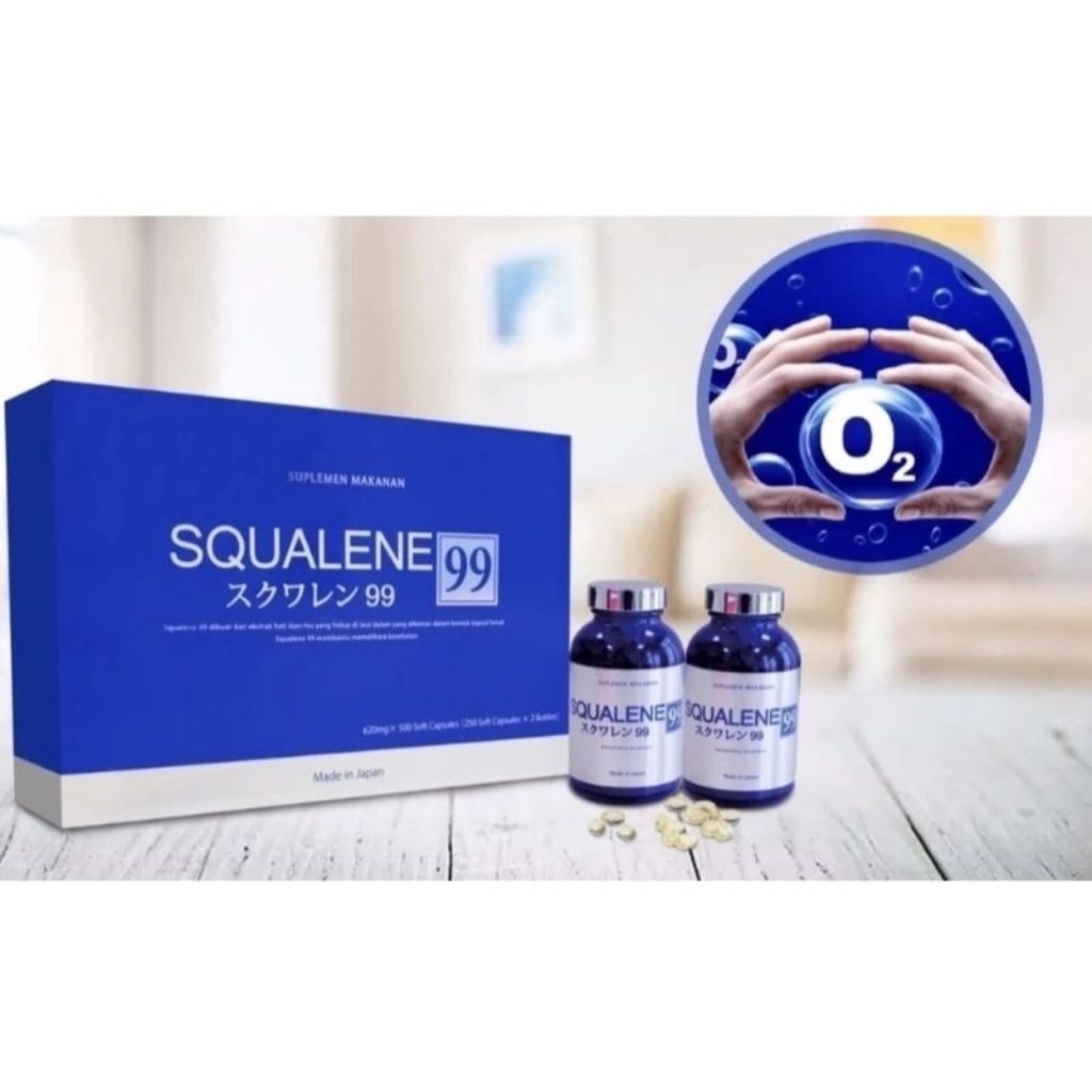SQUALENE 99 ORI 100 % JAPAN ISI 90 BUTIR|SUPLEMEN MINYAK IKAN ANTIBODI|SQUALENE OIL VIRGIN SQUALENE