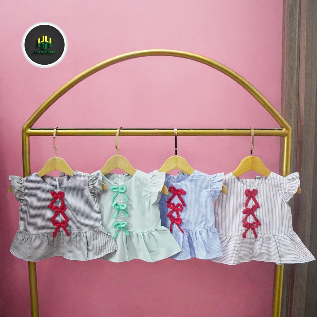 ONE SET ANAK  PEREMPUAN MODEL REMPEL KELVIN KIDS