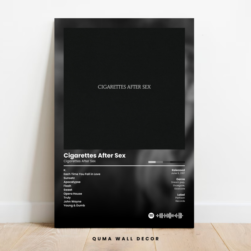 Poster Kayu Album Cigarettes After Sex | Hiasan Dinding Musik Estetik