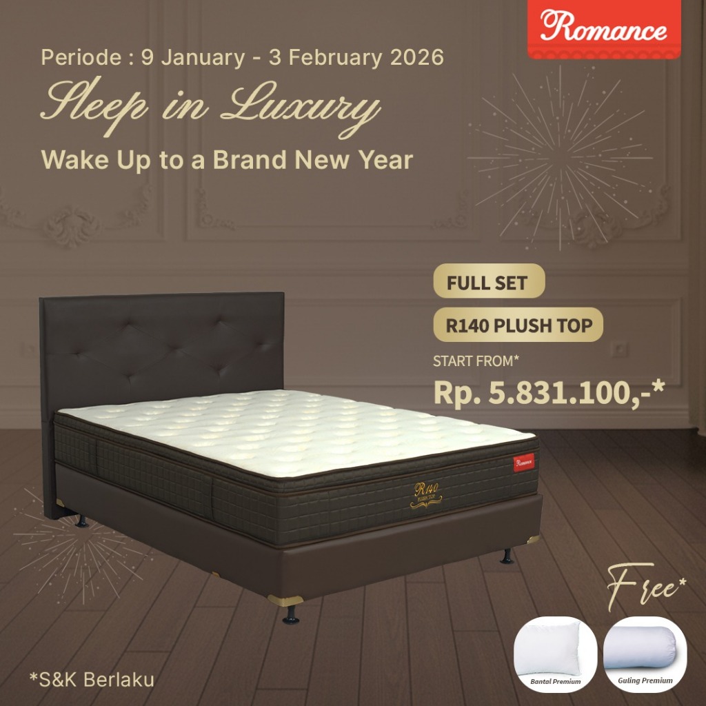 Romance - R140 Plushtop (FULL SET) (Romance Grosir)