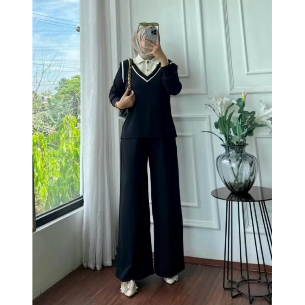 OOTD Onset Setelan Celana Wanita Trend Kekinian