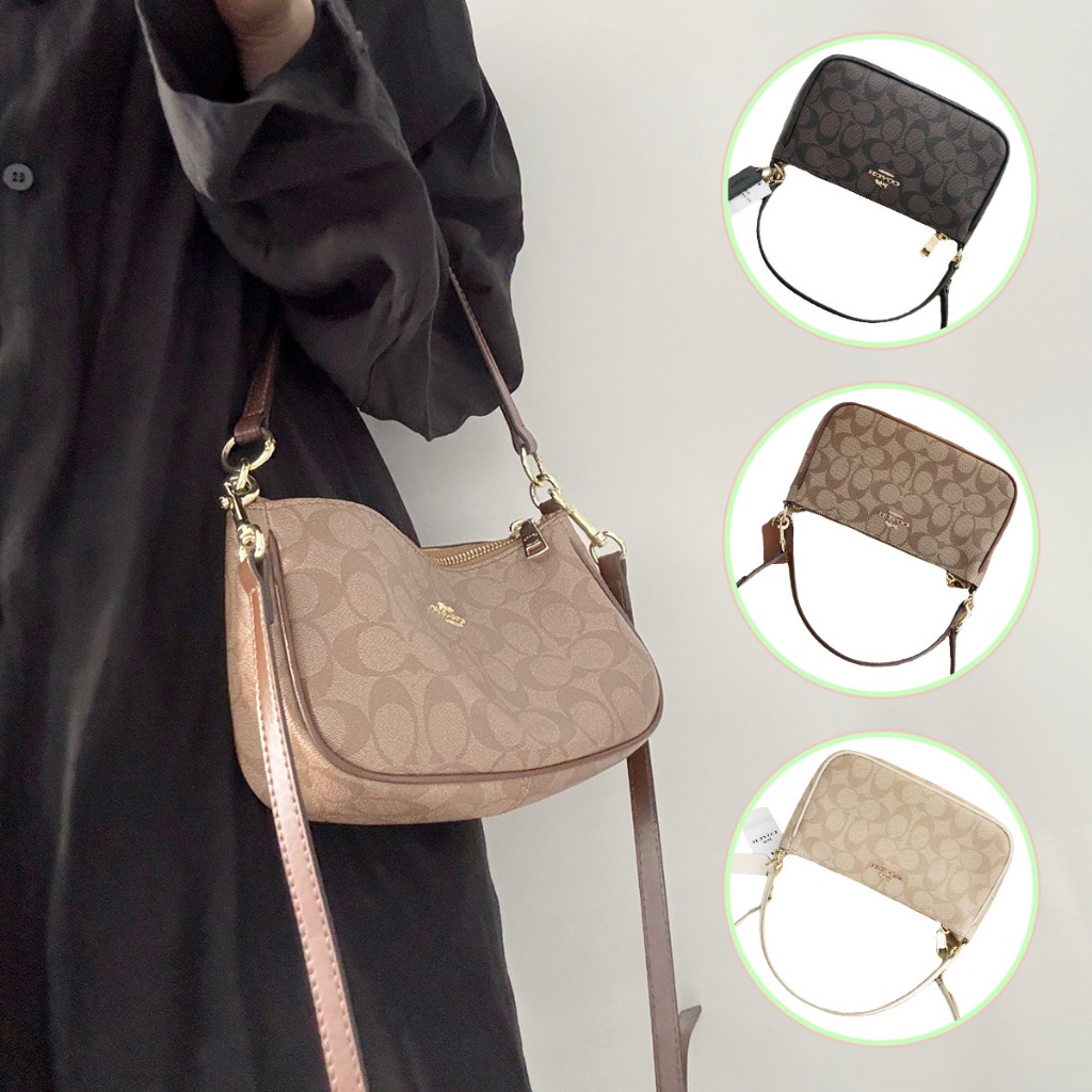 [Real Pic] Tas Bahu Wanita Import Retro Tas Ketiak Mahjong Bag Kondangan Pesta Elegant - F36674