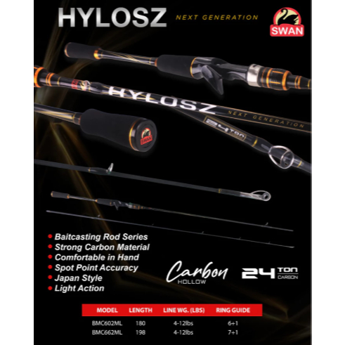 Joran Pancing Swan Hylosz 662 Carbon Hollow