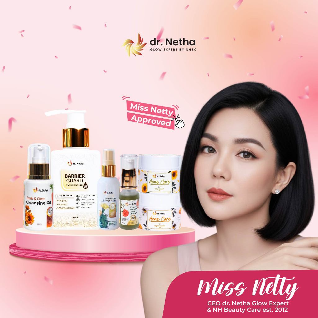 Paket Acne Series Dengan SPF 30 | Skincare BPOM Jerawat dr. Netha Glow Expert