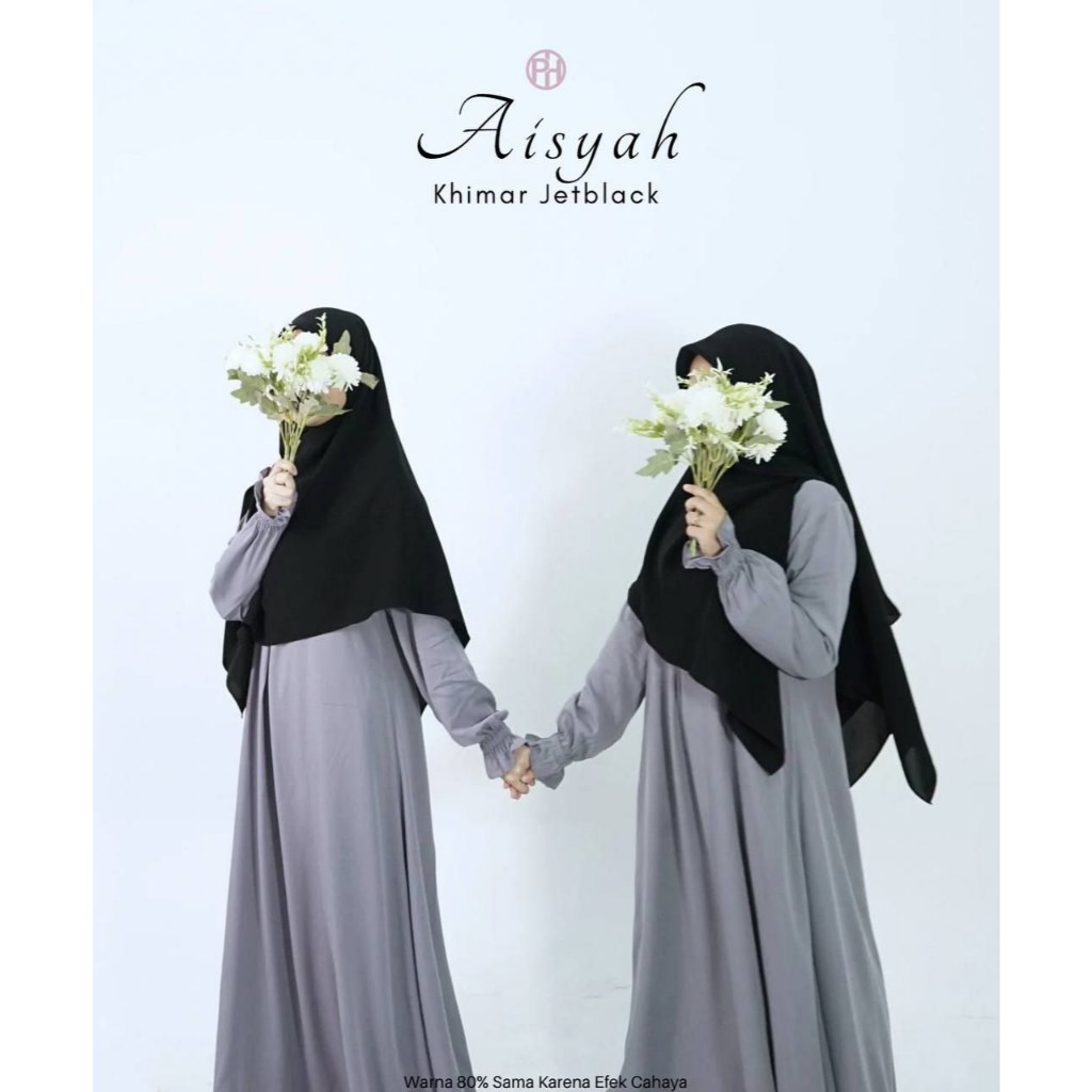 Pelangi Hijab Khimar Aisyah Jet Black  (only khimar)