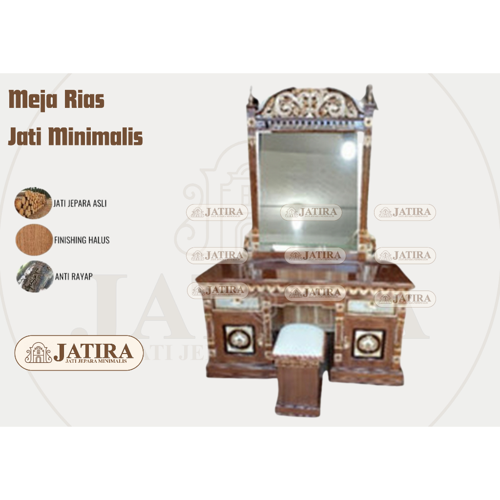 Meja Rias Jati Minimalis | Meja Rias Jati Jepara Asli Murah Palembang