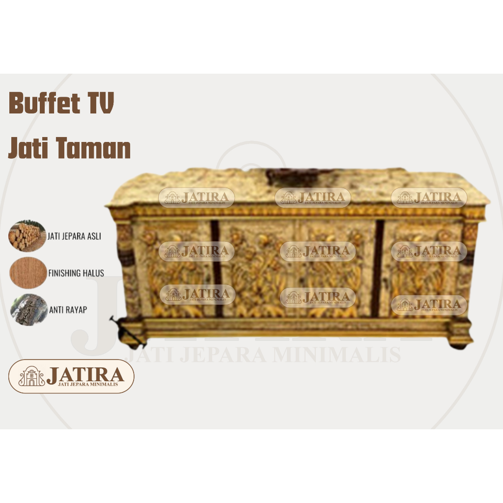 Buffet TV Jati Taman | Buffet TV Jati Jepara Asli Murah Palembang