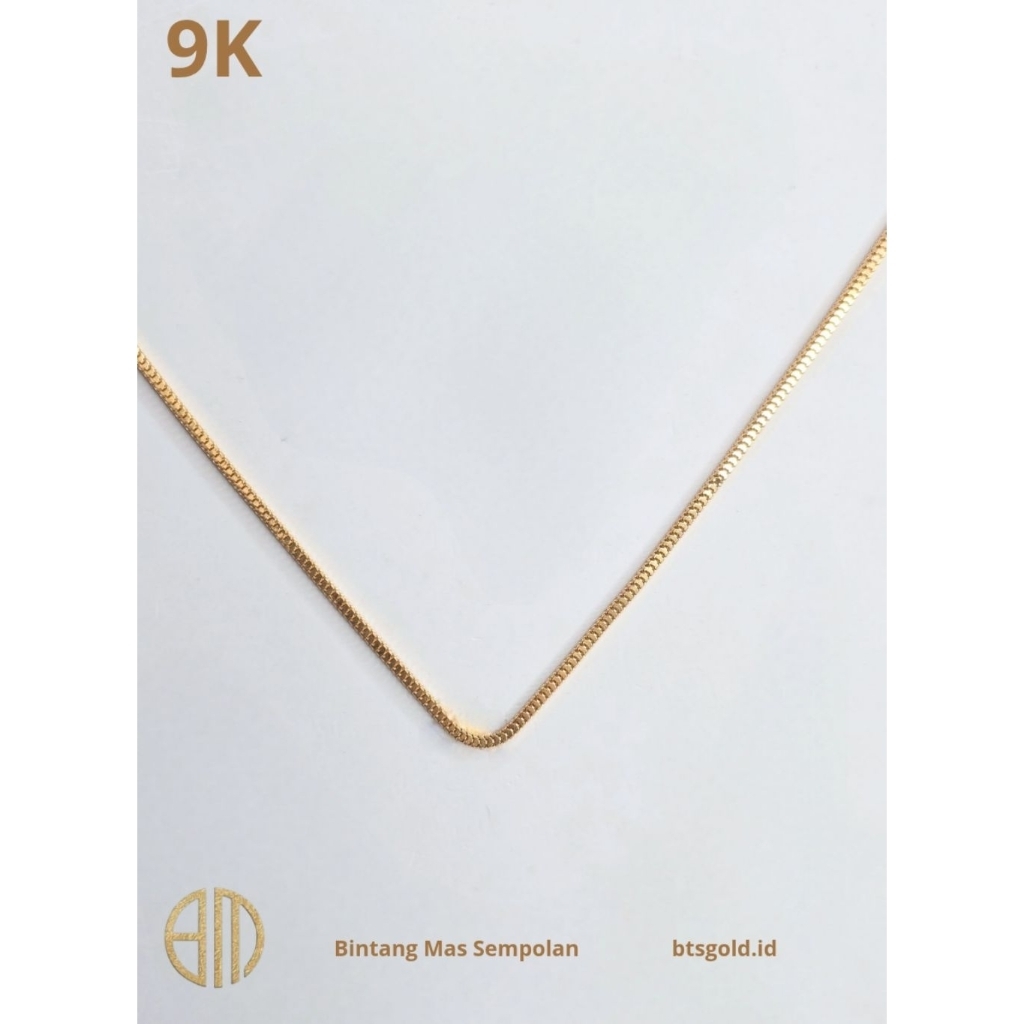 Kalung Dewasa Milano Semi Panjang Emas Asli