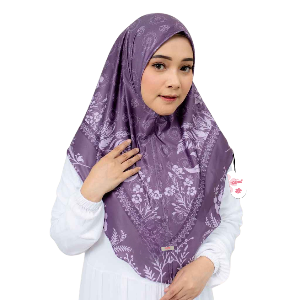 JOISY Jilbab Instan Bergo Assila Motif Bunga