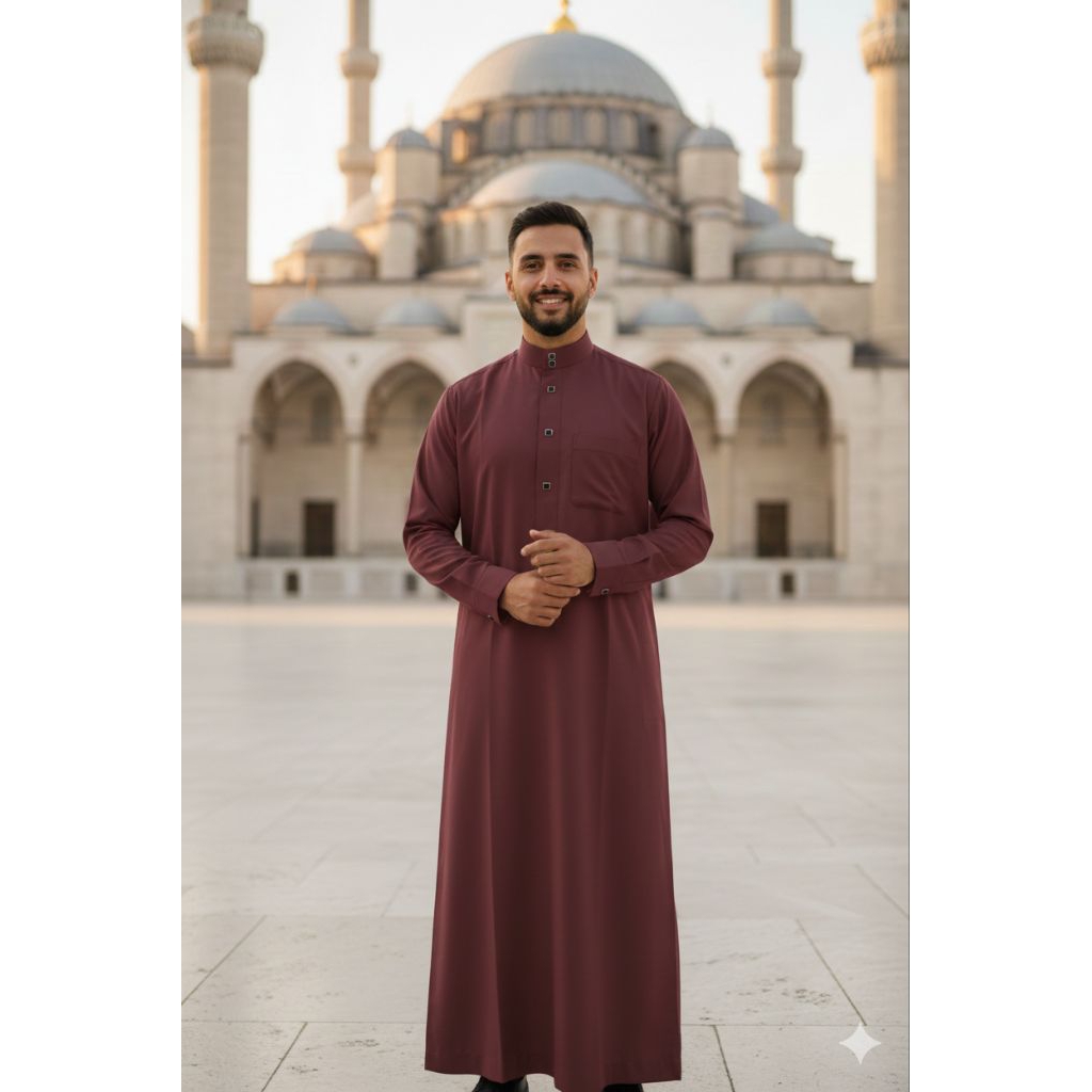 Jubah Pria Bahan Katun Toyobo Premium | Thobe Katun Premium | Tobe Pria Model Kasual | Gamis Pria Ka