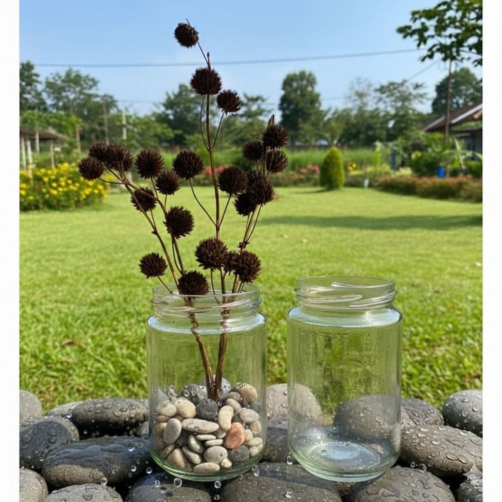 Toples Bening bulat / Botol bening bulat VL / Toples Kaca ikan Cupang / Toples vas Bunga / Botol Rus