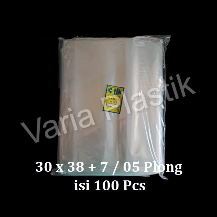 1 DOS  Plastik Klip Plong Oval 30x38 (+7) Bening Transparant 30 x 38 @15 PAK