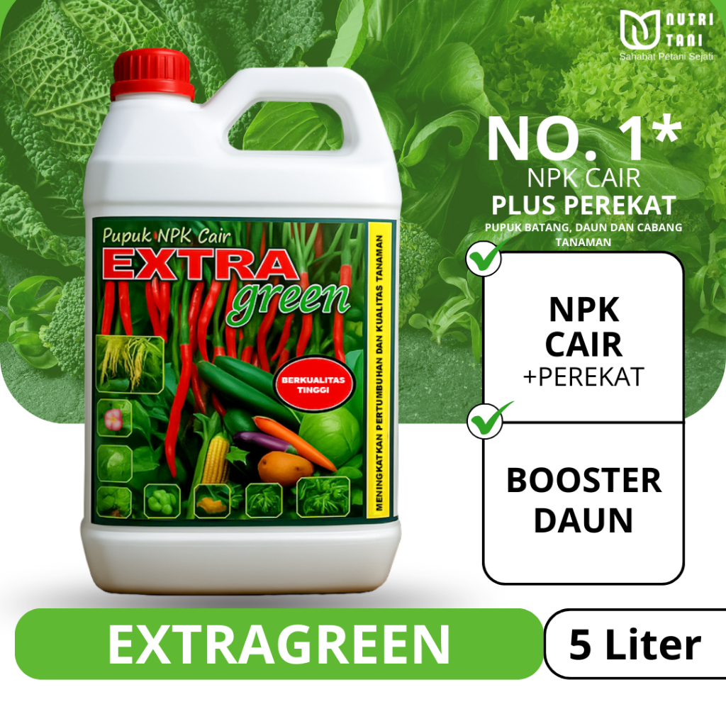 NPK Cair Extragreen 5 Liter Mempercepat Pertumbuhan dan Meningkatkan Daya Tahan Tanaman