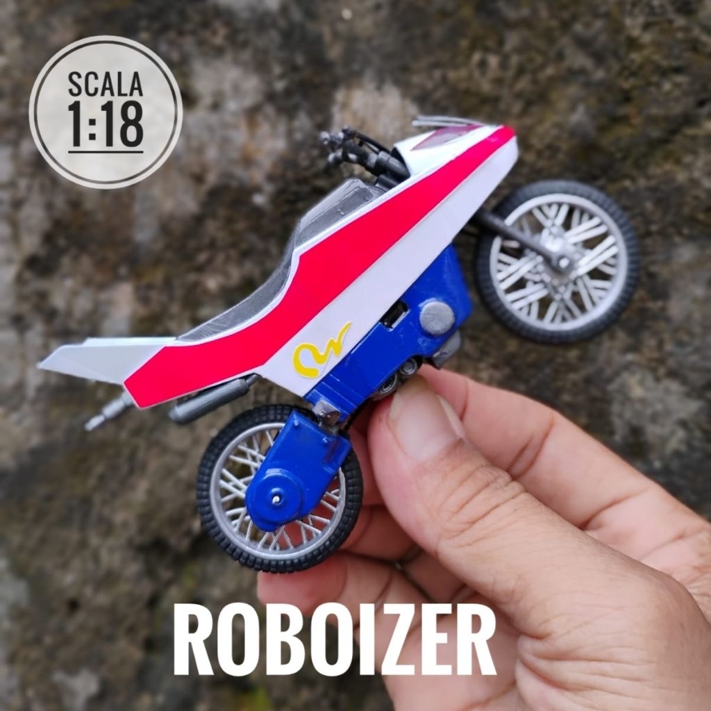 SHODO Diecast Miniatur Motor Roboizer, Accrobate, MC Jabber, Battle Hopper, Road sector, Dark Hopper