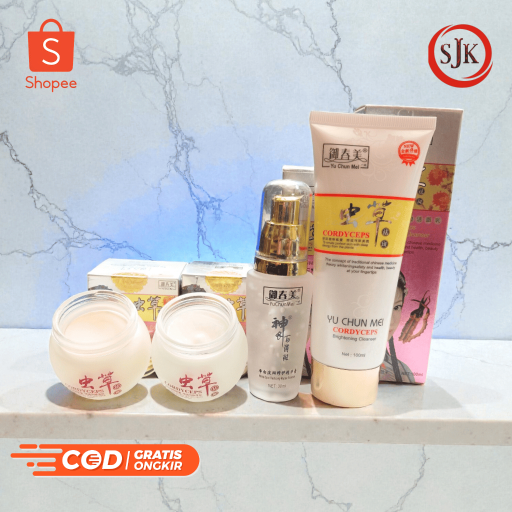 Paket Yu Chun Mei Cordyceps Brightening Series - Solusi Flek Hitam & Wajah Glowing Original BPOM