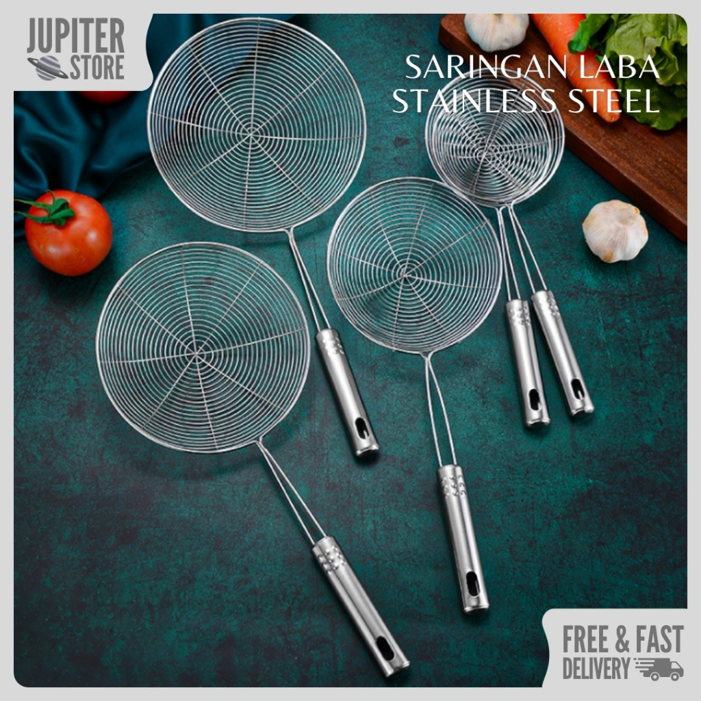 Peralatan Dapur Stainless Steel Penyaring Panci Panas Penyaring Minyak Anti Karat