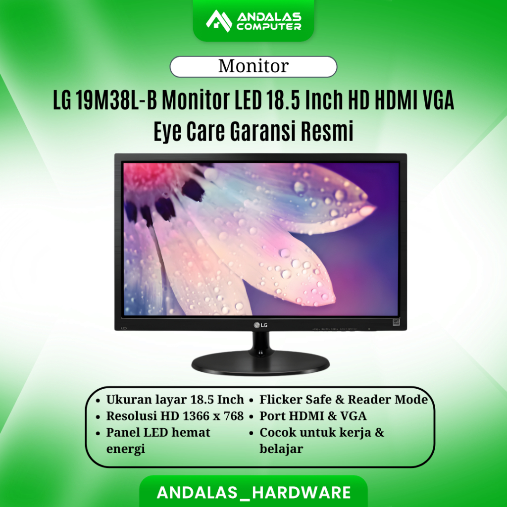 Monitor LG 19" LED 19M38L-B (HDMI)