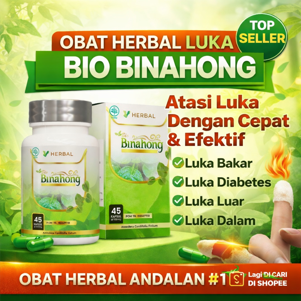 Bio Binahong - Kapsul Ekstrak Daun Binahong Obat Penyembuh Luka Operasi caesar Kapsul Pengering Luka