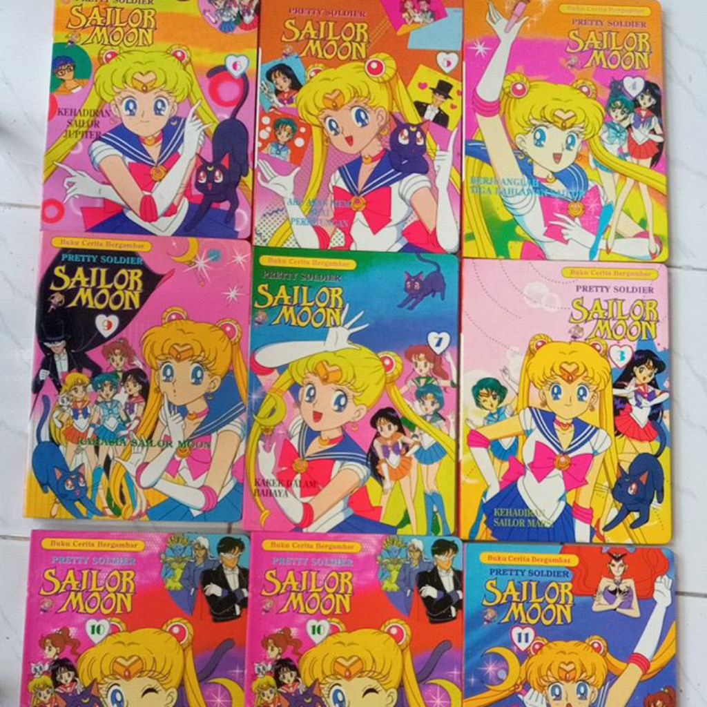 buku cerita bergambar sailor moon hard book