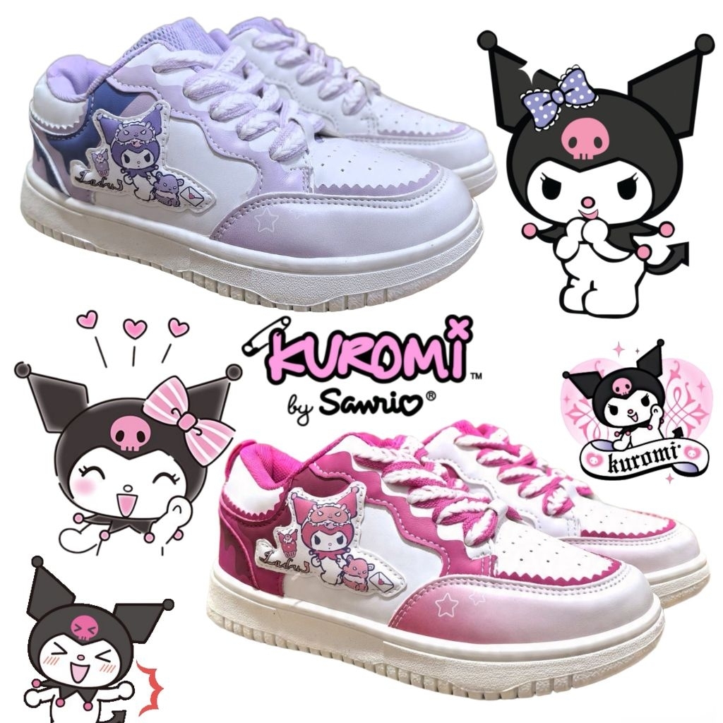 Sepatu Anak Perempuan Kuromi Pink Fuschia Ungu Lilac Sneaker Original Lavie Stuff