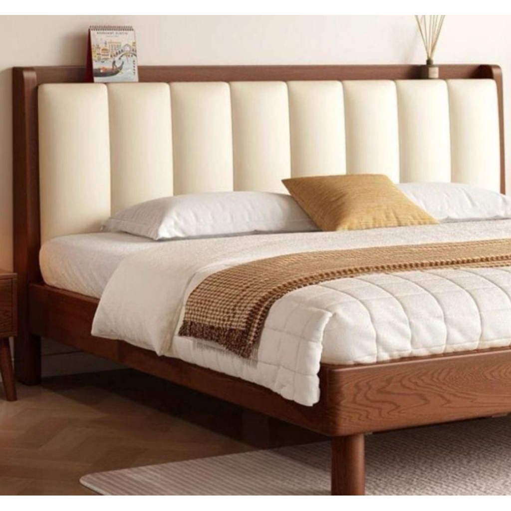 Dipan Kayu Jati Minimalis Queen Size Headboard Busa Bedframe Jati Divan Jati