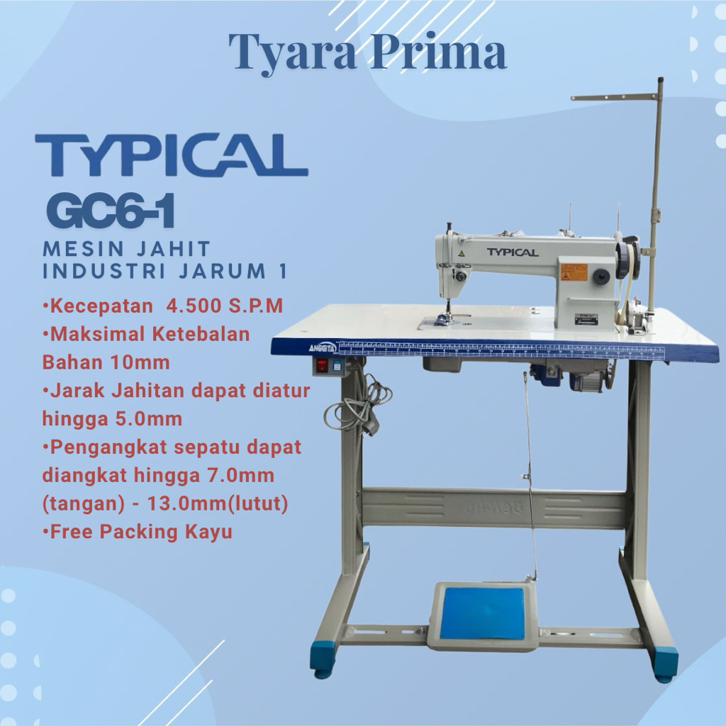 Mesin Jahit Typical Jarum 1 Second Industrial