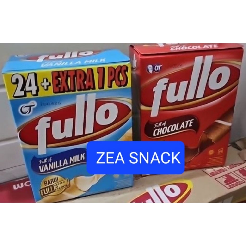 FULLO WAFER ROL STIK RASA COKLAT / VANILA ISI 24 X 7GR
