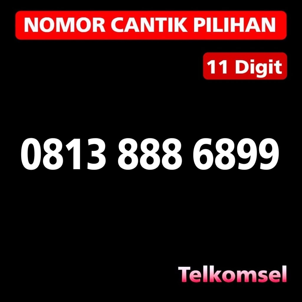 Kartu Perdana Nomor Cantik Telkomsel 11 Digit 888 6899