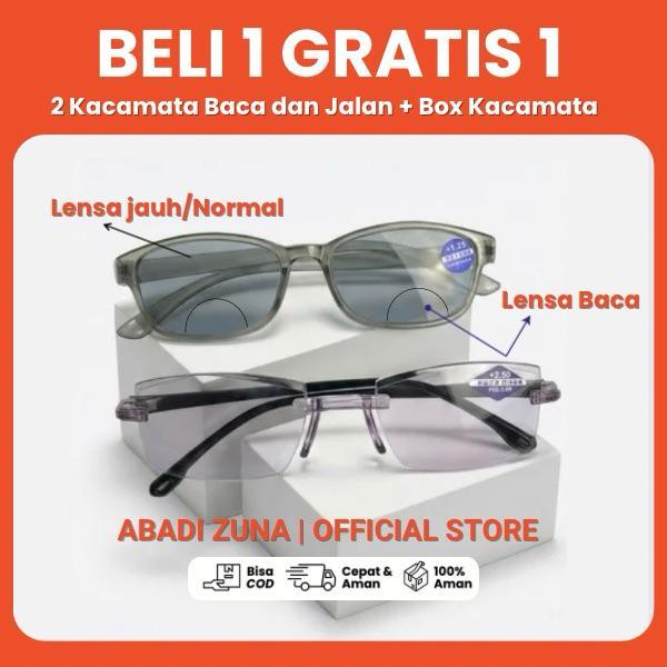 (beli 1 gratis 1) Kacamata Baca dan jalan [5002+BOR] Double fokus bisa jarak dekat dan jarak jauh pr