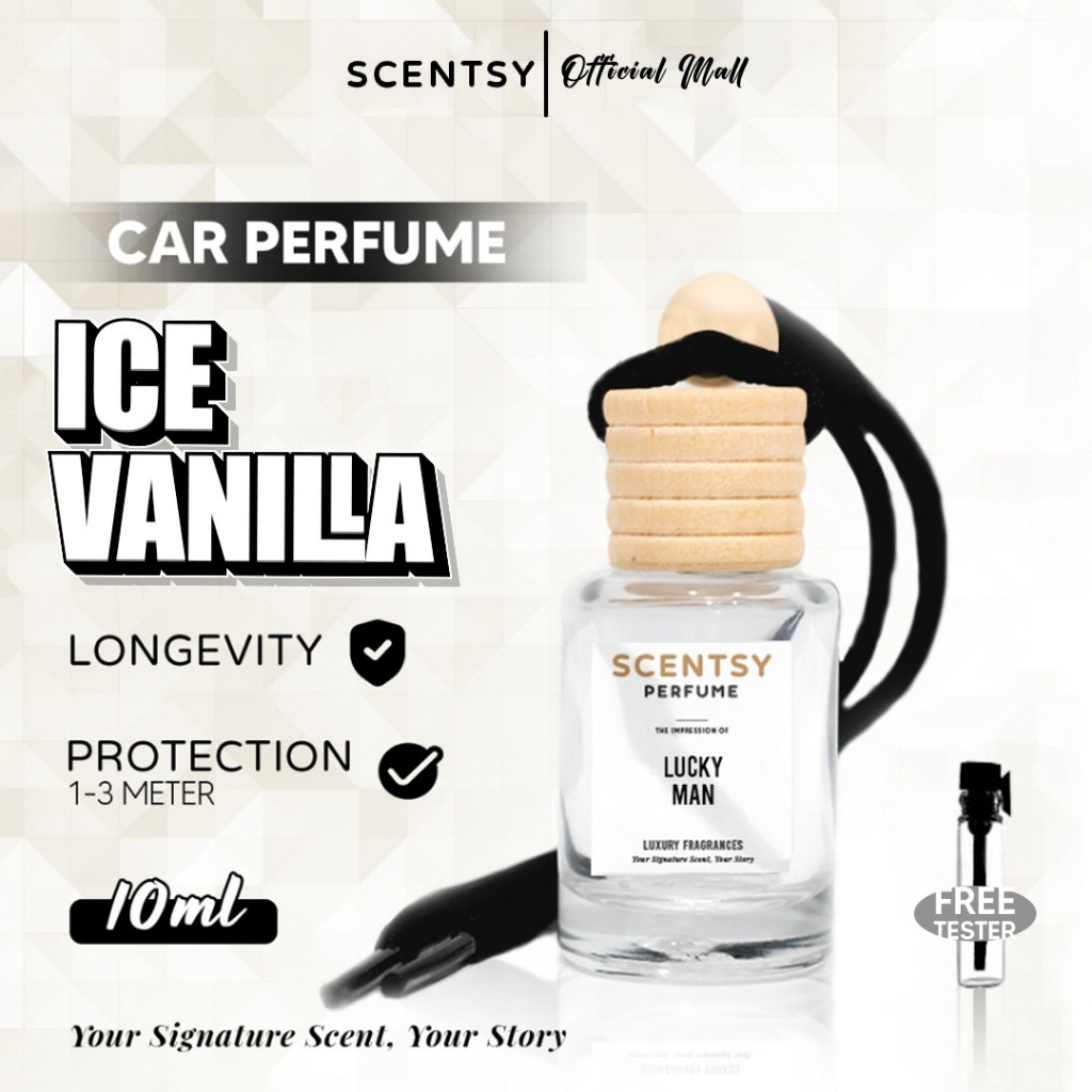 SCENTSY Parfum Mobil ICE VANILLA 10 ml Pengharum Anti Mual Pewangi Ruangan Kantor Toilet Kamar tidur