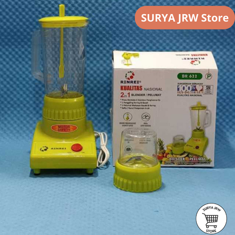 Blender 2 In 1 Rinrei - Blender Tabung Plastik Rinrei BR 622