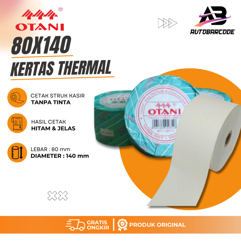 Kertas Thermal 79X140 / 80X140 OTANI Support Printer 80MM Kasir Struk Nota Kertas Mesin ATM Resto