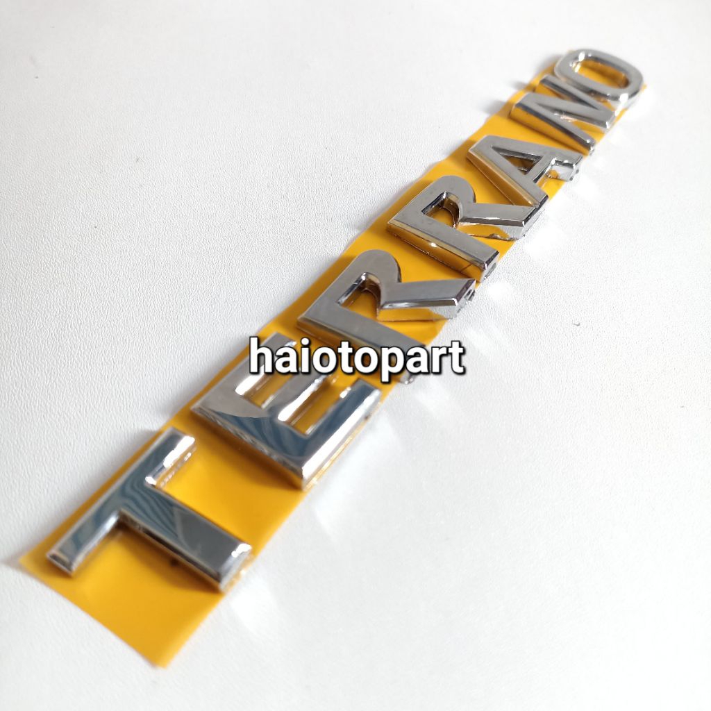 Emblem Bagasi Tulisan TERRANO Original NISSAN Chrome