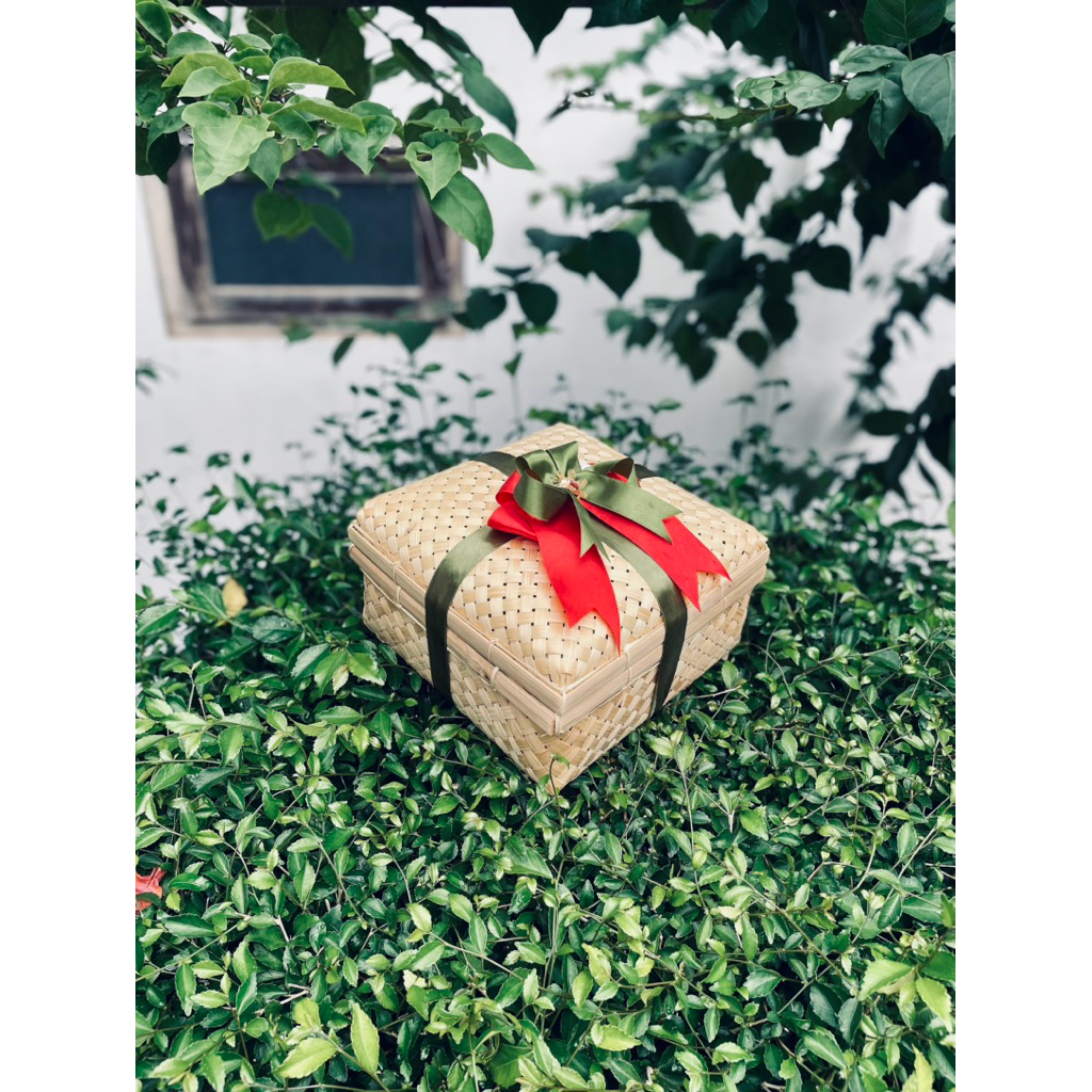 SOKASE BAMBU | BOX BAMBU | SOKASE BAMBU ASAP UKURAN 20-30 CM | Tempat Hampers | Wadah Hampers