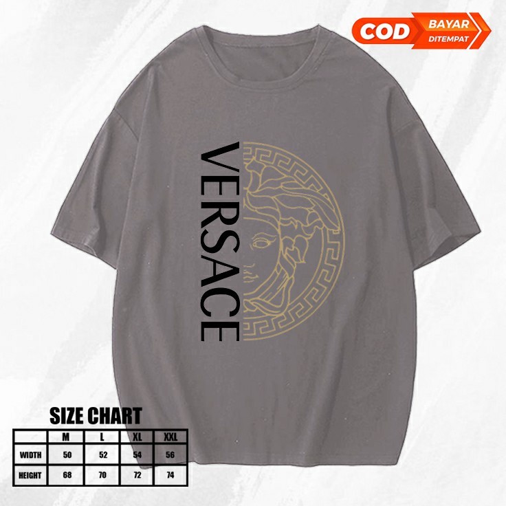 KAOS VERSACE  - Tshirt Cotton 24s - Kaos Kata Kata - Kaos Distro - kaos kata kata Sablon DTF - Cocok