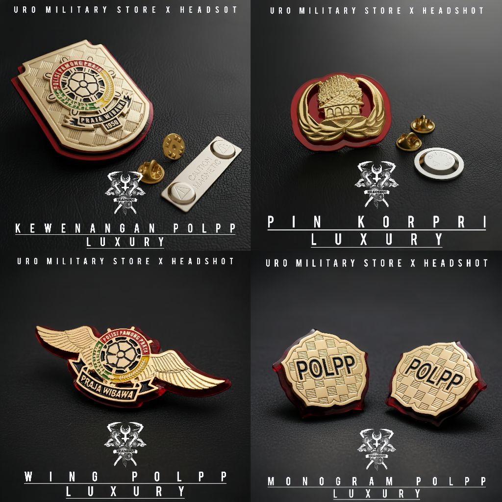 ATRIBUT SATPOLPP/PIN SATPOLPP/ WING POLPP/MONOGRAM POLPP/KEWENANGAN POLPP/PIN KORPRI