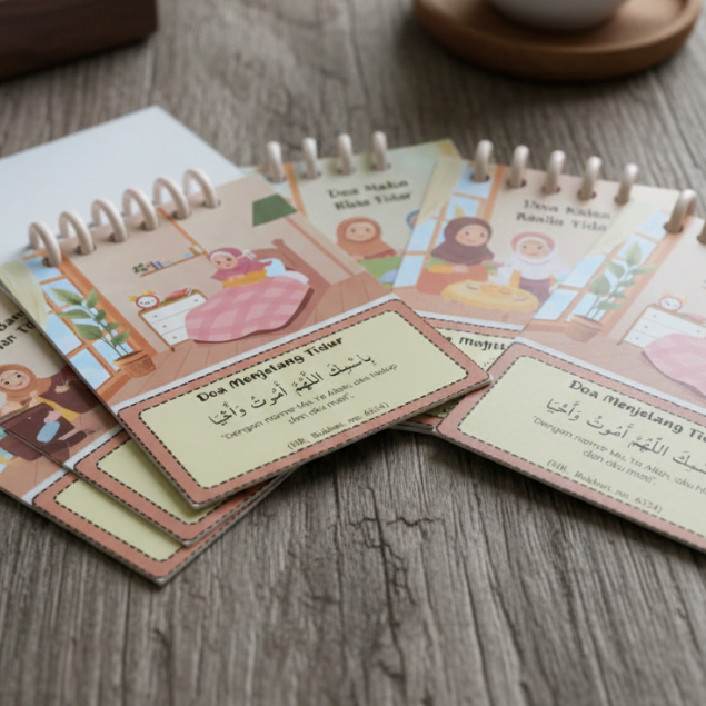 Buku Doa Harian Anak Custom Kartu Edukasi Islami Praktis Souvenir Kado Ultah Kenaikan Kelas Sunatan