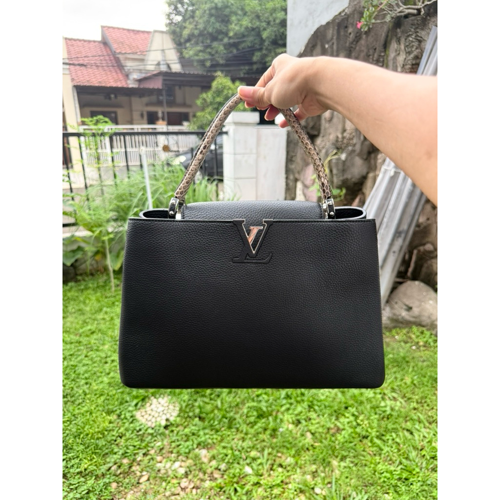 LV Capucines Python MM Tote Bag Preloved