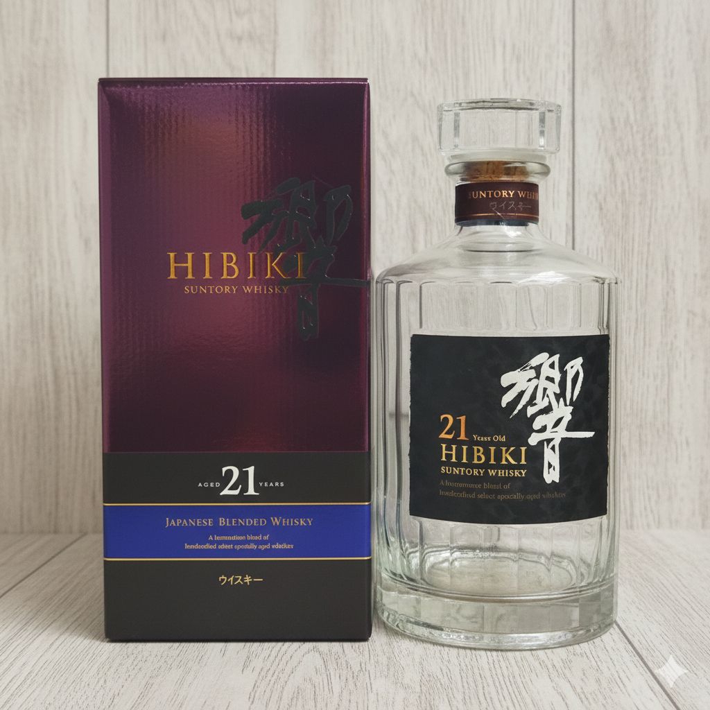 Botol Kosong Hibiki 21 Years Old 700ml + Box Ungu