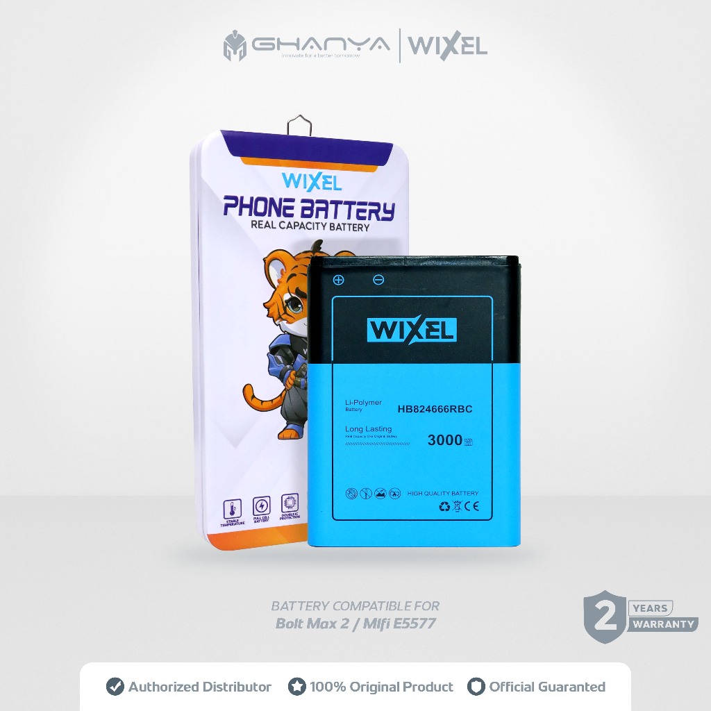 WIXEL Baterai HB824666RBC Modem Wifi Bolt Max 2 E5577 E5673 E5573 E5576 Max2 Huawei Double Power Rea
