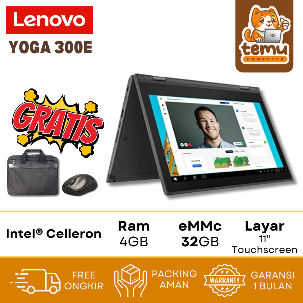 Laptop Chromebook Lenovo Yoga 300e Touchscreen - Second Bergaransi
