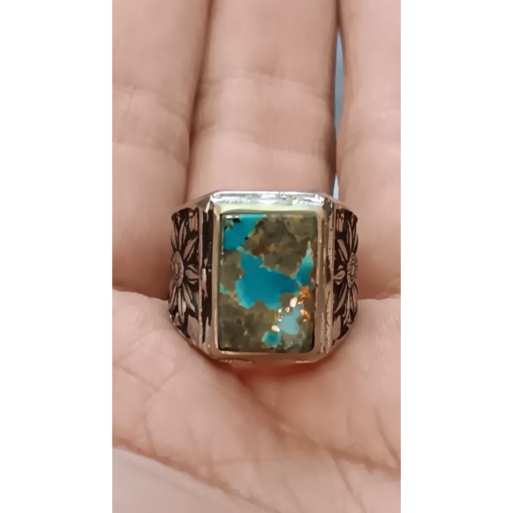 Pirus Persia Kotak blue tosca serat perak