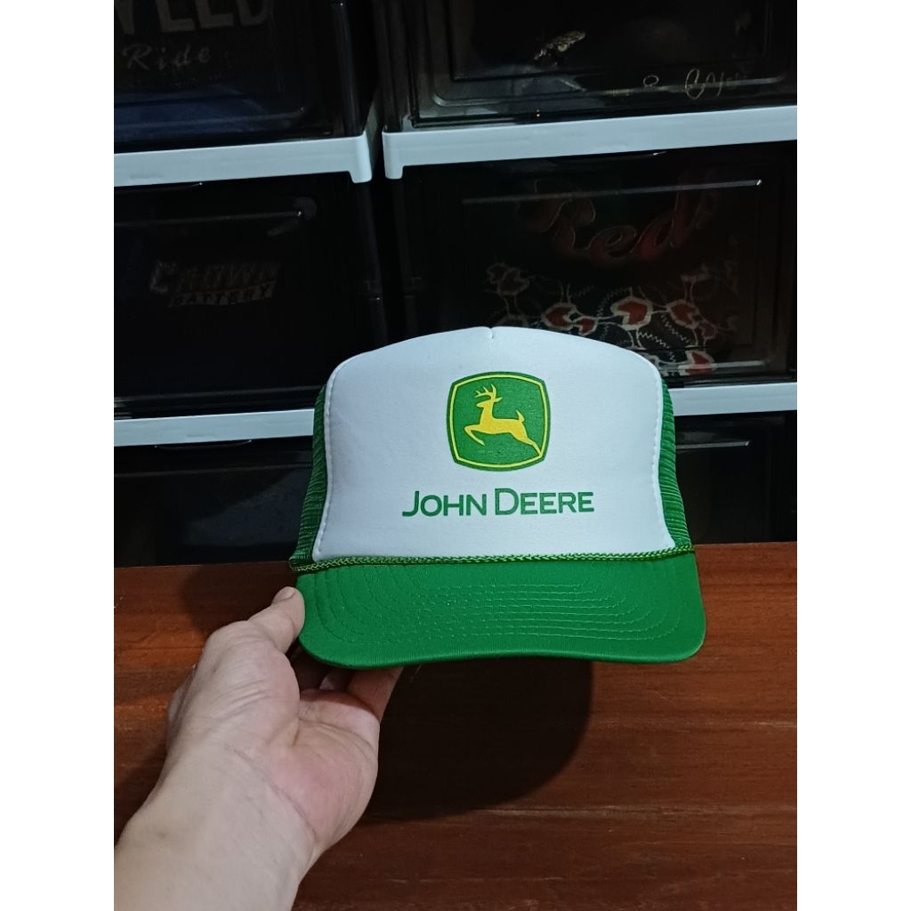 topi trucker ropehat john deere vintage second