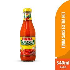 [SDW] pekanbaru/340ml SAUS SAMBAL FINNA BOTOL Extra Pedas Rasa Pedas Botol Minuman Rempah