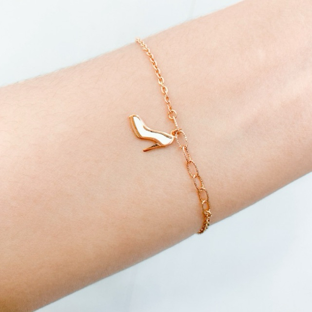 Gelang Emas serut Shoes Rosegold 17K/750